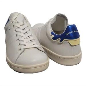 Isabel Marant Etoile Bart Flame White Sneakers Size 37 (6.5) Women’s Leather